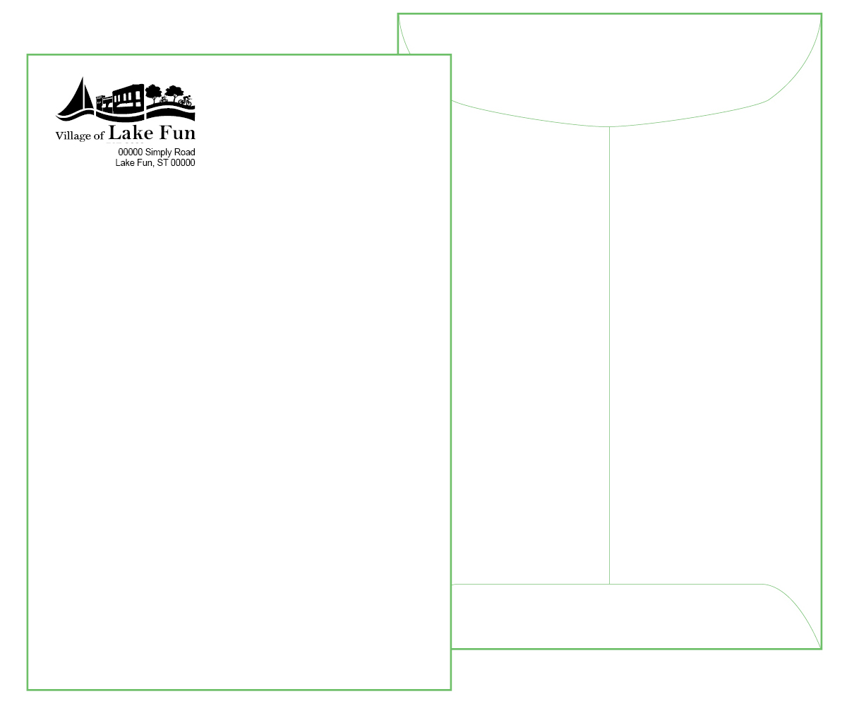 Printing Systems · 6 x 9 White Catalog Envelope